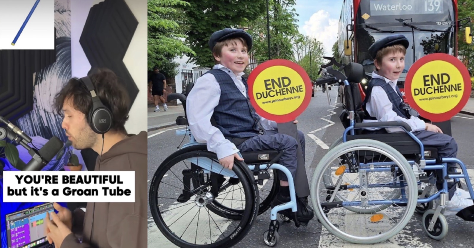 Justin J. Moore with George and Isaac’s End Duchenne campaign